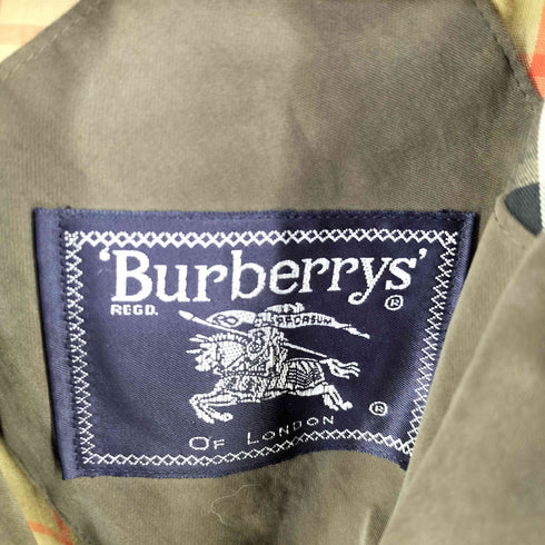 バーバリーズ BURBERRYS 70-80s USA製 裏地ノバチェック ウールライナー エポレット チンスト トレンチコート メンズ import:S